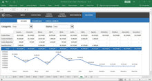Load image into Gallery viewer, Planilha de Contas a Pagar com Análises Mensais de Desempenho em Excel