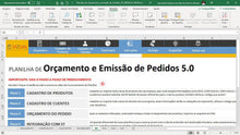 Load image into Gallery viewer, Planilha de Orçamento e Emissão de Pedidos em Dashboard