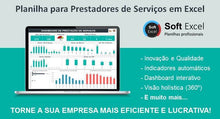 Load image into Gallery viewer, Planilha de Gestão para Prestadores de Serviços em Excel
