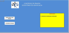 Load image into Gallery viewer, Planilha de Controle de Prazos Jurídicos em Excel
